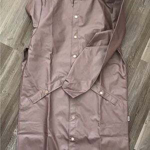 Rains long jacket in pink